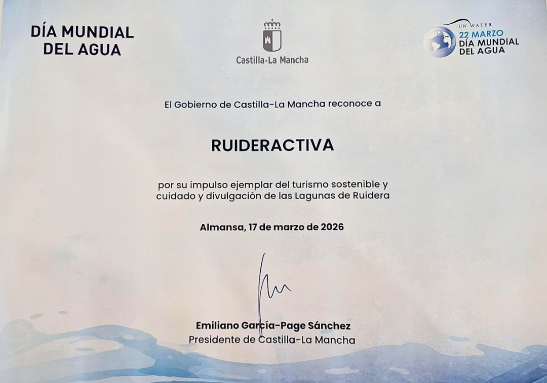 Premios del Día Mundial del Agua 2026: reconocimiento al turismo sostenible en las Lagunas de Ruidera
